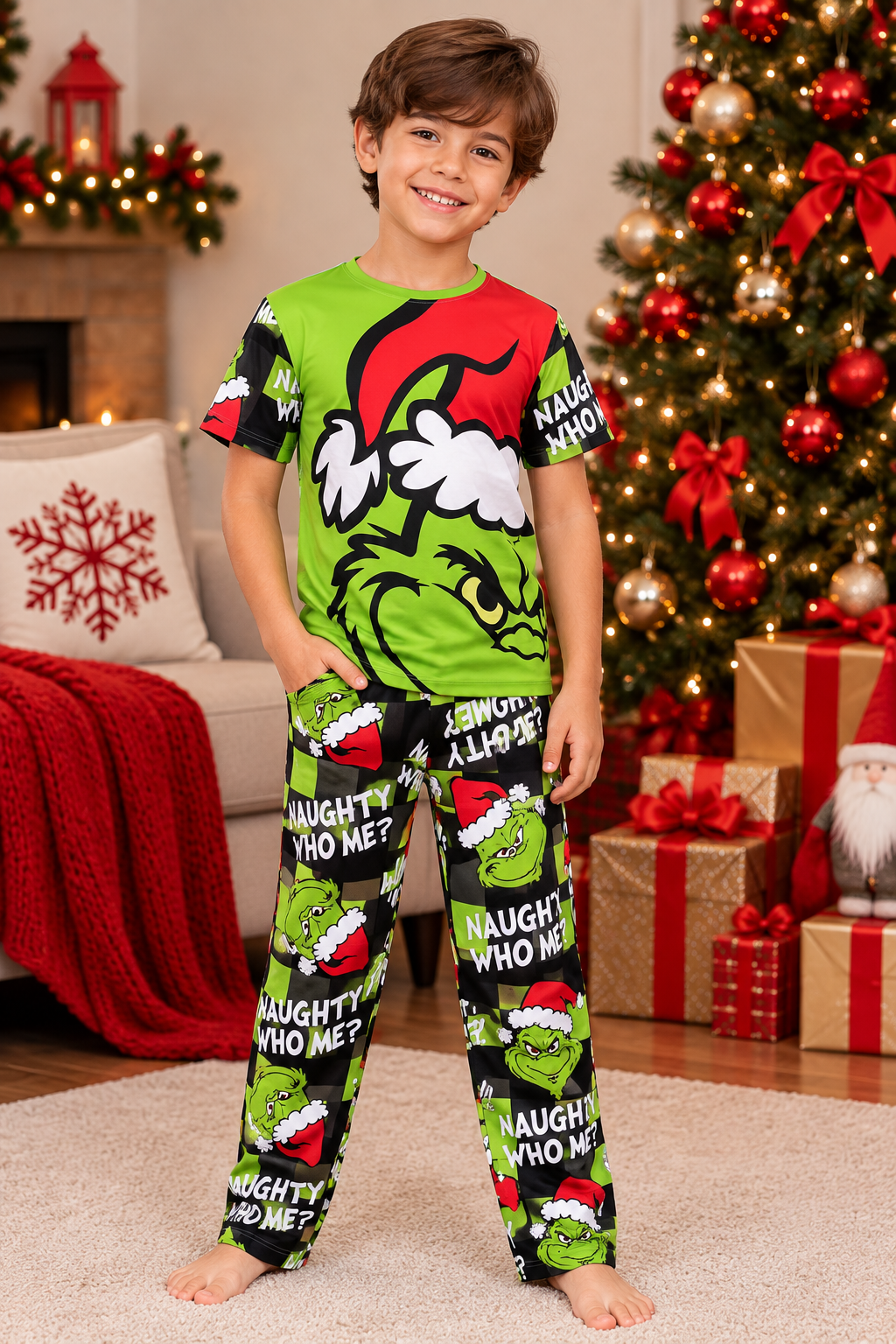 PANTALON CAMISETA NAVIDEÑA  NIÑA